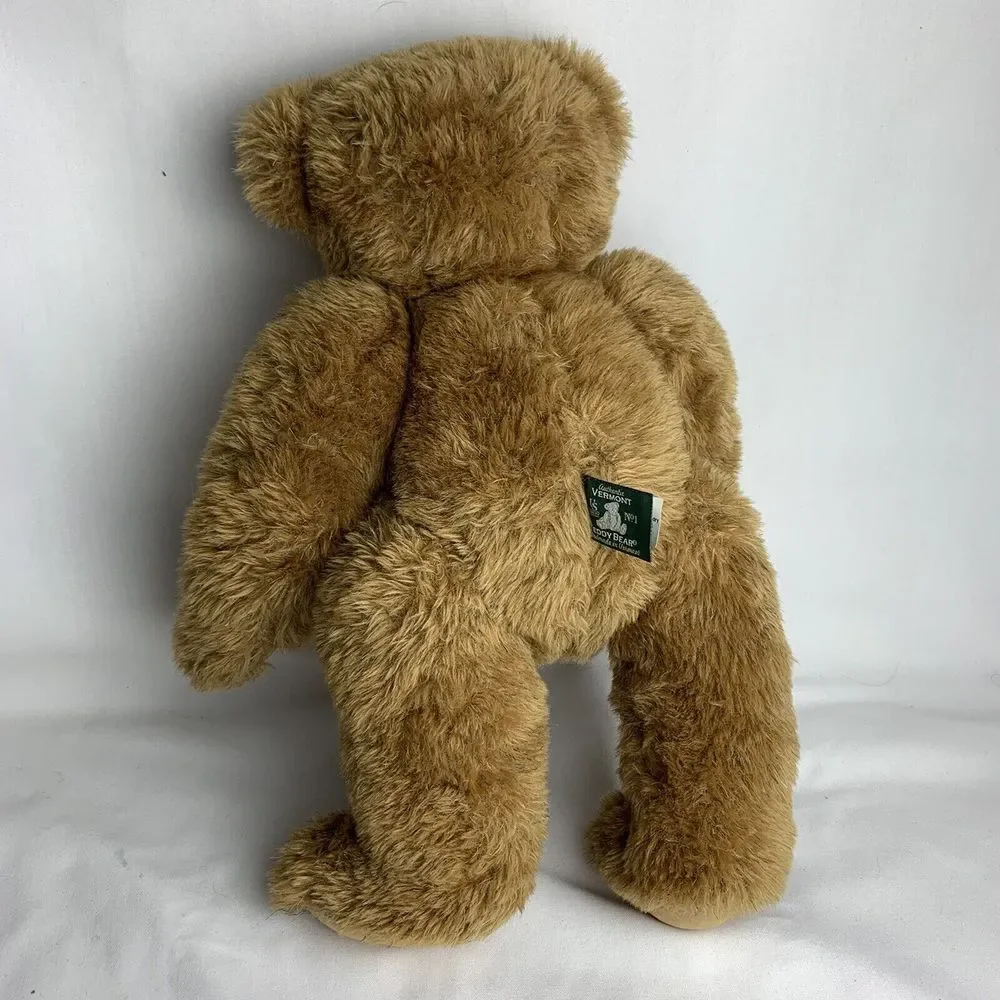 Vintage Authentic Vermont Teddy Bear Company Jointed With Brown‎ Signature Eyes